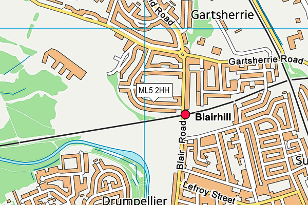 ML5 2HH map - OS VectorMap District (Ordnance Survey)