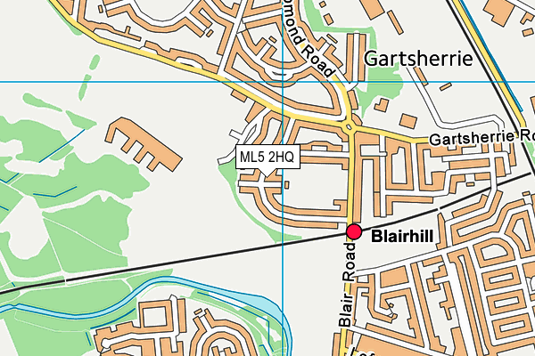 ML5 2HQ map - OS VectorMap District (Ordnance Survey)