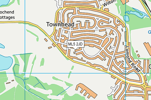 ML5 2JD map - OS VectorMap District (Ordnance Survey)