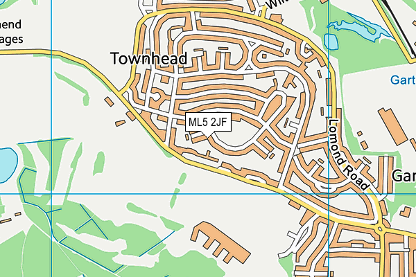 ML5 2JF map - OS VectorMap District (Ordnance Survey)