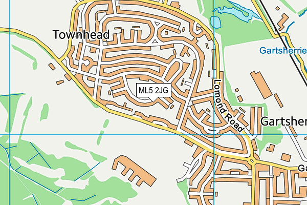 ML5 2JG map - OS VectorMap District (Ordnance Survey)
