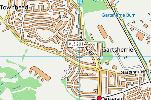 ML5 2JH map - OS VectorMap District (Ordnance Survey)