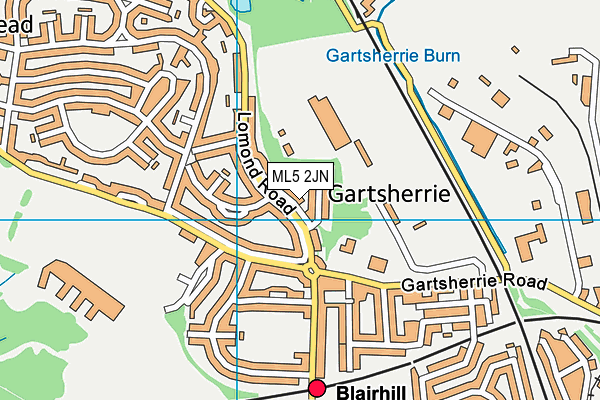 ML5 2JN map - OS VectorMap District (Ordnance Survey)