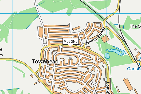 ML5 2NL map - OS VectorMap District (Ordnance Survey)