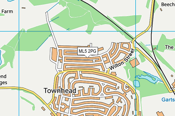ML5 2PG map - OS VectorMap District (Ordnance Survey)