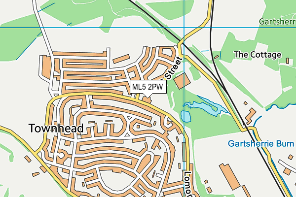 ML5 2PW map - OS VectorMap District (Ordnance Survey)