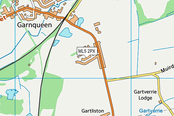 ML5 2PX map - OS VectorMap District (Ordnance Survey)