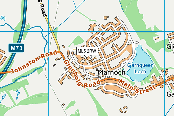 ML5 2RW map - OS VectorMap District (Ordnance Survey)