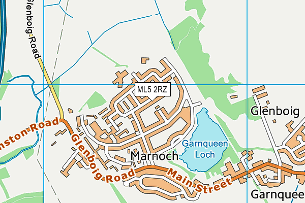 ML5 2RZ map - OS VectorMap District (Ordnance Survey)