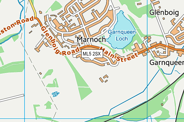ML5 2SX map - OS VectorMap District (Ordnance Survey)