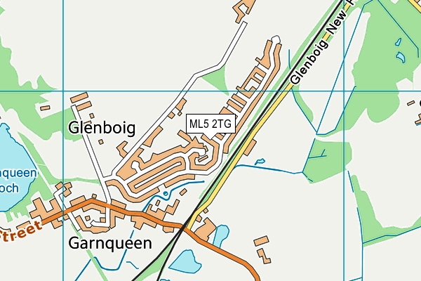 ML5 2TG map - OS VectorMap District (Ordnance Survey)