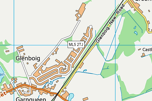 ML5 2TJ map - OS VectorMap District (Ordnance Survey)