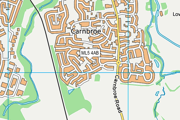 ML5 4AB map - OS VectorMap District (Ordnance Survey)