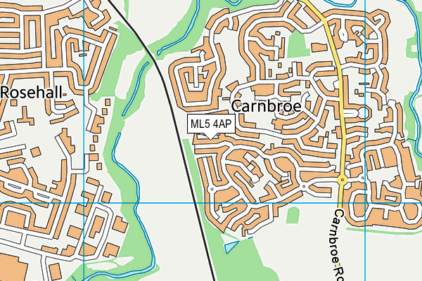 ML5 4AP map - OS VectorMap District (Ordnance Survey)