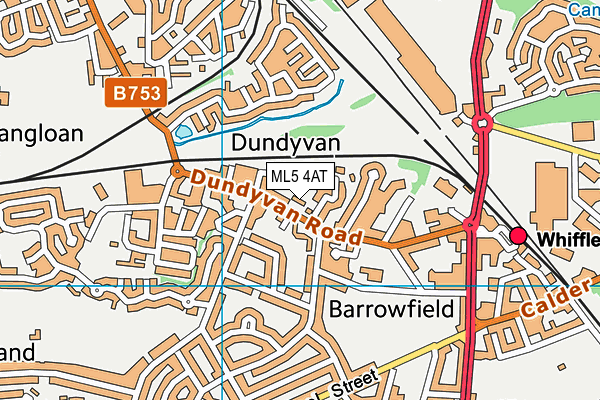 ML5 4AT map - OS VectorMap District (Ordnance Survey)