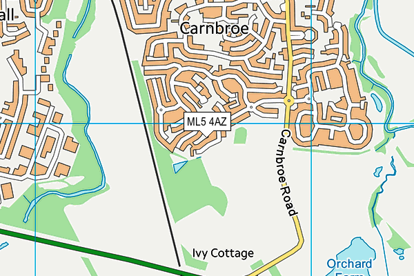 ML5 4AZ map - OS VectorMap District (Ordnance Survey)