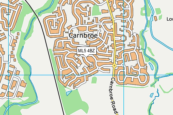 ML5 4BZ map - OS VectorMap District (Ordnance Survey)