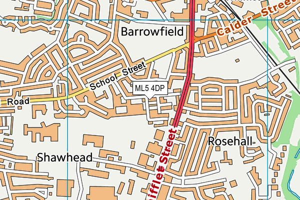 ML5 4DP map - OS VectorMap District (Ordnance Survey)