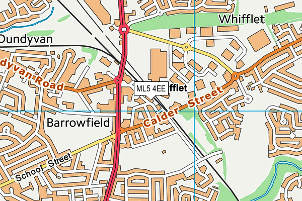 ML5 4EE map - OS VectorMap District (Ordnance Survey)