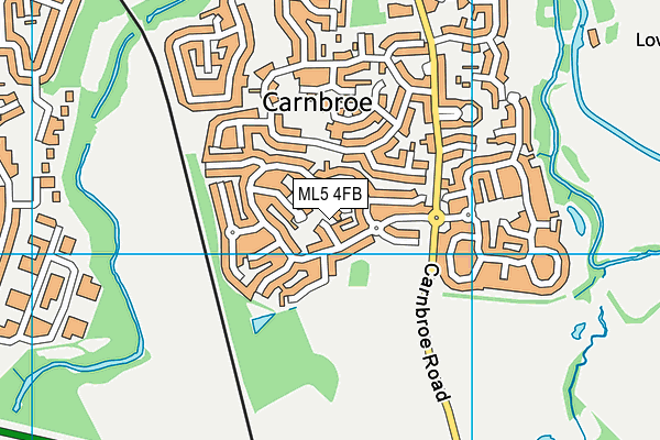 ML5 4FB map - OS VectorMap District (Ordnance Survey)