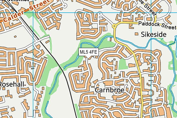 ML5 4FE map - OS VectorMap District (Ordnance Survey)