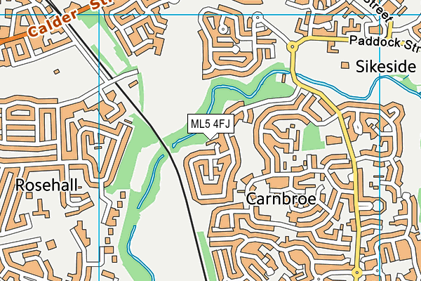 ML5 4FJ map - OS VectorMap District (Ordnance Survey)