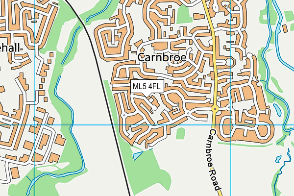 ML5 4FL map - OS VectorMap District (Ordnance Survey)