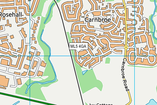 ML5 4GA map - OS VectorMap District (Ordnance Survey)