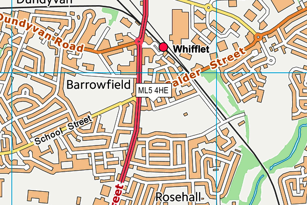 ML5 4HE map - OS VectorMap District (Ordnance Survey)