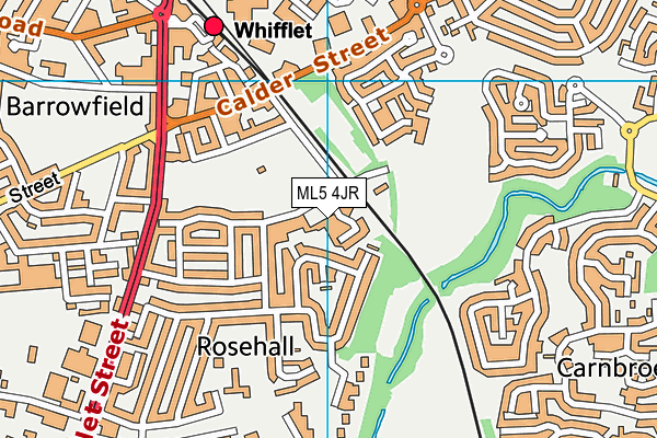 ML5 4JR map - OS VectorMap District (Ordnance Survey)