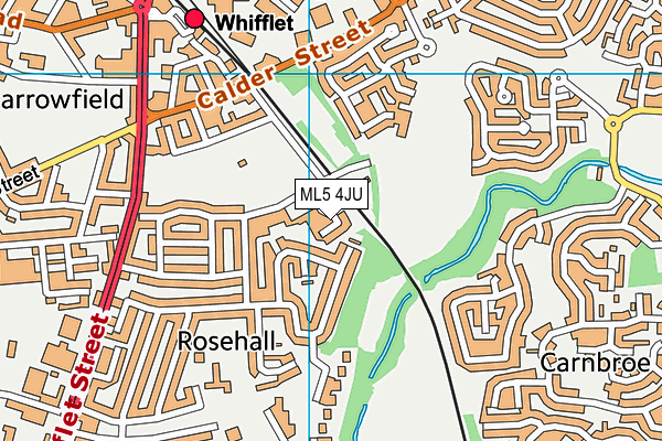 ML5 4JU map - OS VectorMap District (Ordnance Survey)