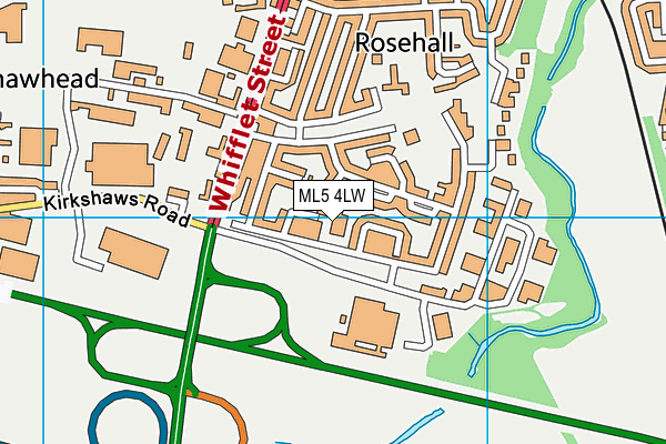 ML5 4LW map - OS VectorMap District (Ordnance Survey)