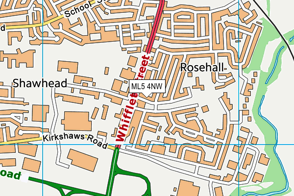 ML5 4NW map - OS VectorMap District (Ordnance Survey)