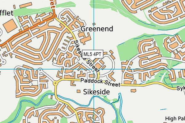 ML5 4PT map - OS VectorMap District (Ordnance Survey)