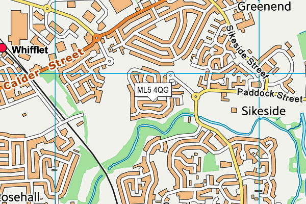 ML5 4QG map - OS VectorMap District (Ordnance Survey)
