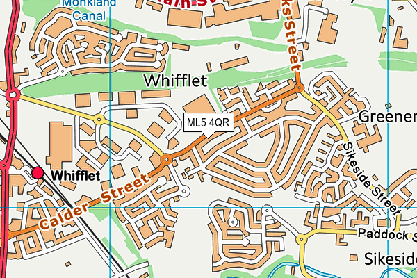ML5 4QR map - OS VectorMap District (Ordnance Survey)