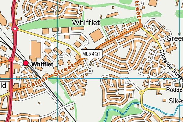 ML5 4QT map - OS VectorMap District (Ordnance Survey)