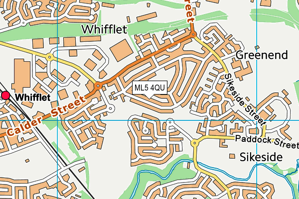 ML5 4QU map - OS VectorMap District (Ordnance Survey)