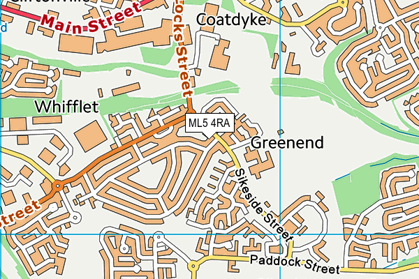 ML5 4RA map - OS VectorMap District (Ordnance Survey)