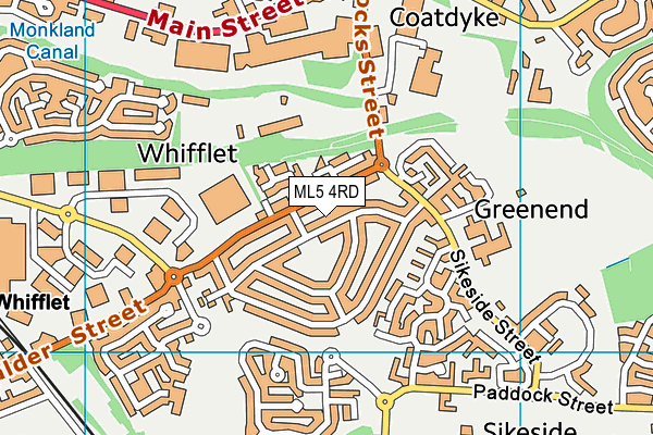 ML5 4RD map - OS VectorMap District (Ordnance Survey)