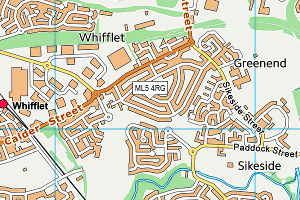 ML5 4RG map - OS VectorMap District (Ordnance Survey)