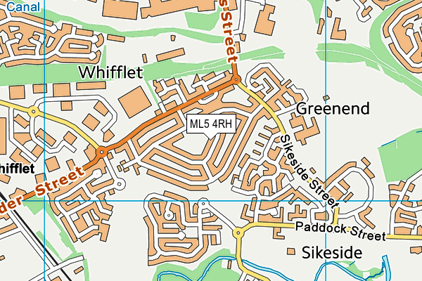 ML5 4RH map - OS VectorMap District (Ordnance Survey)