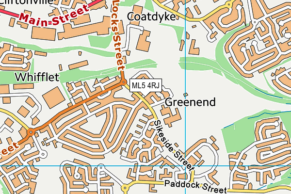 ML5 4RJ map - OS VectorMap District (Ordnance Survey)