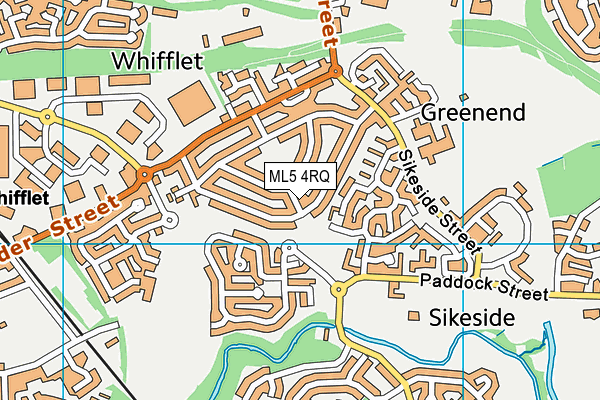 ML5 4RQ map - OS VectorMap District (Ordnance Survey)