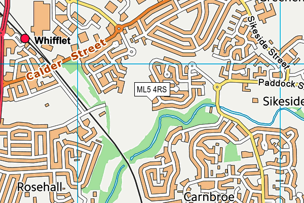 ML5 4RS map - OS VectorMap District (Ordnance Survey)