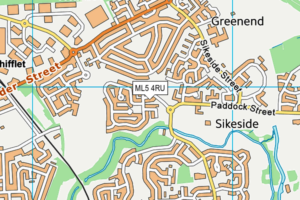 ML5 4RU map - OS VectorMap District (Ordnance Survey)