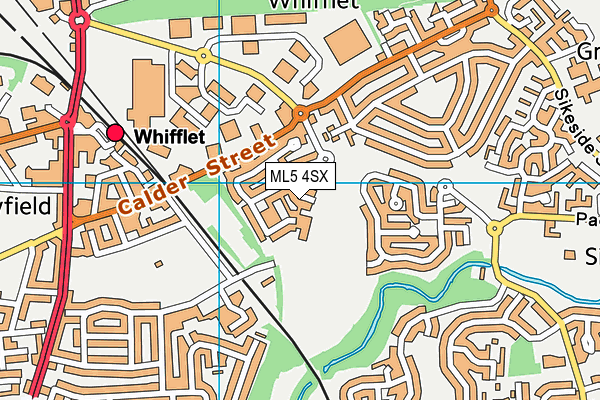 ML5 4SX map - OS VectorMap District (Ordnance Survey)