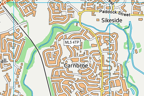 ML5 4TP map - OS VectorMap District (Ordnance Survey)