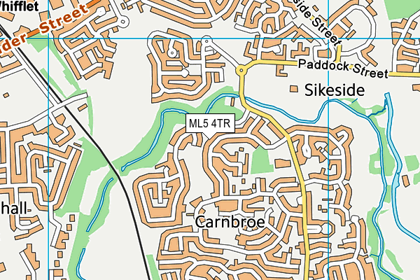 ML5 4TR map - OS VectorMap District (Ordnance Survey)