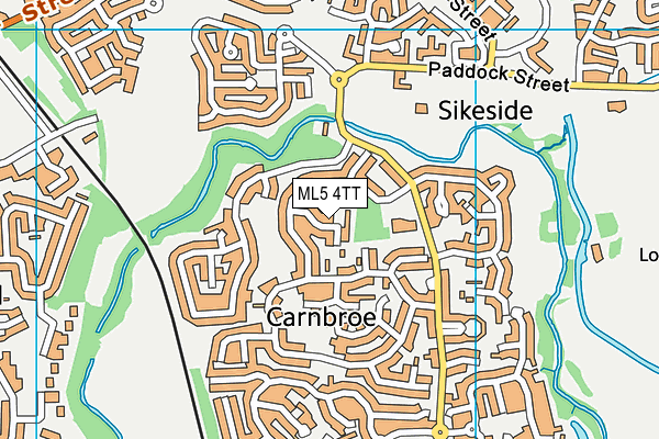 ML5 4TT map - OS VectorMap District (Ordnance Survey)